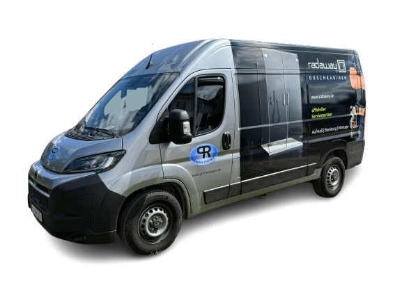 Duschen Servicefahrzeug von PR-Montagen in Augsburg und Umgebung